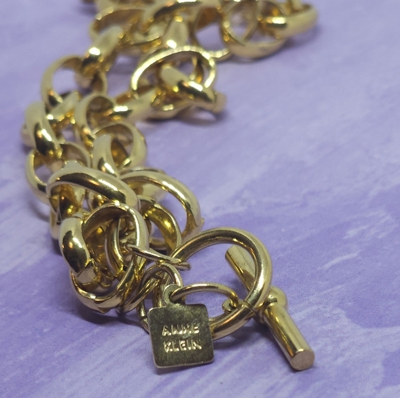 Anne Klein Classic Gold Tone Link Chain Necklace - Picture 9 of 9